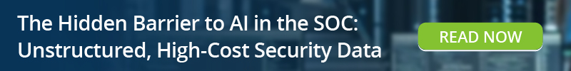 Read: The Hidden Barrier to AI in the SOC Unstructured High-Cost Security Data