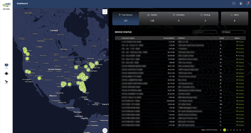WEI Connect Dashboard Example 1